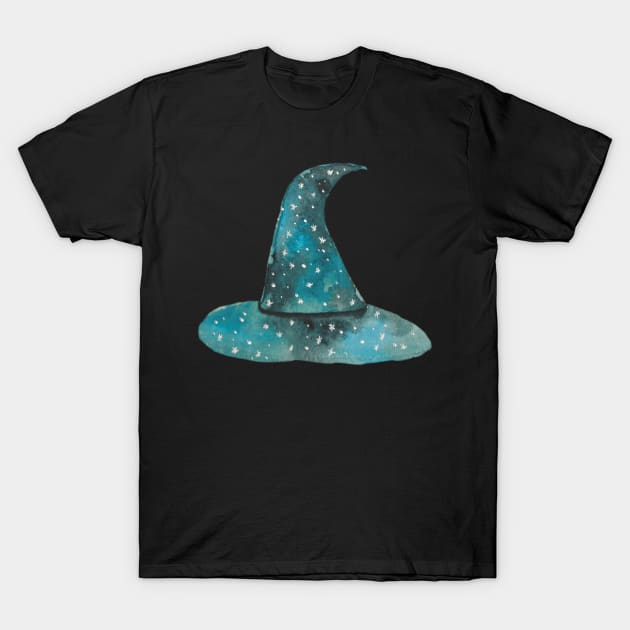 Watercolor Witch Hat T-Shirt by LMHDesigns